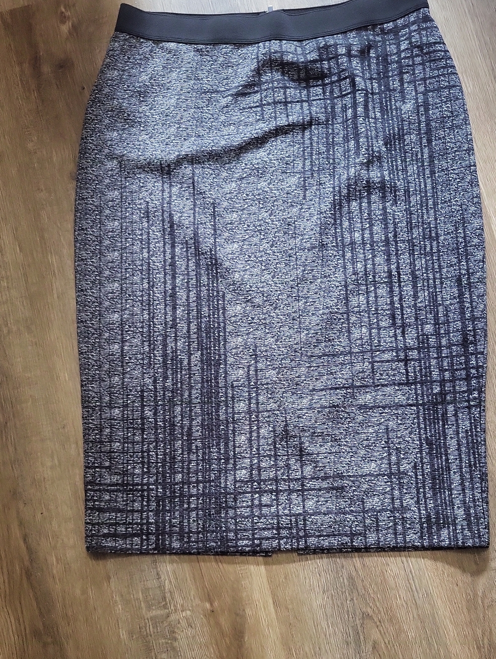 Alfani Black & Gray Textured Pencil Skirt